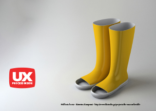 Half rain boots: illustration of impossible products